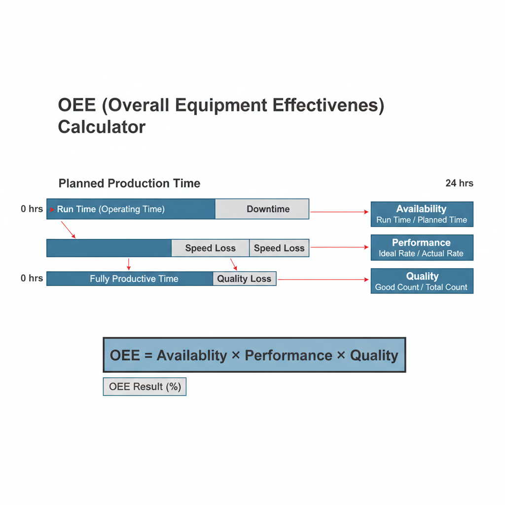 Opérateur industriel utilisant un logiciel OEE sur tablette connectée ligne de production