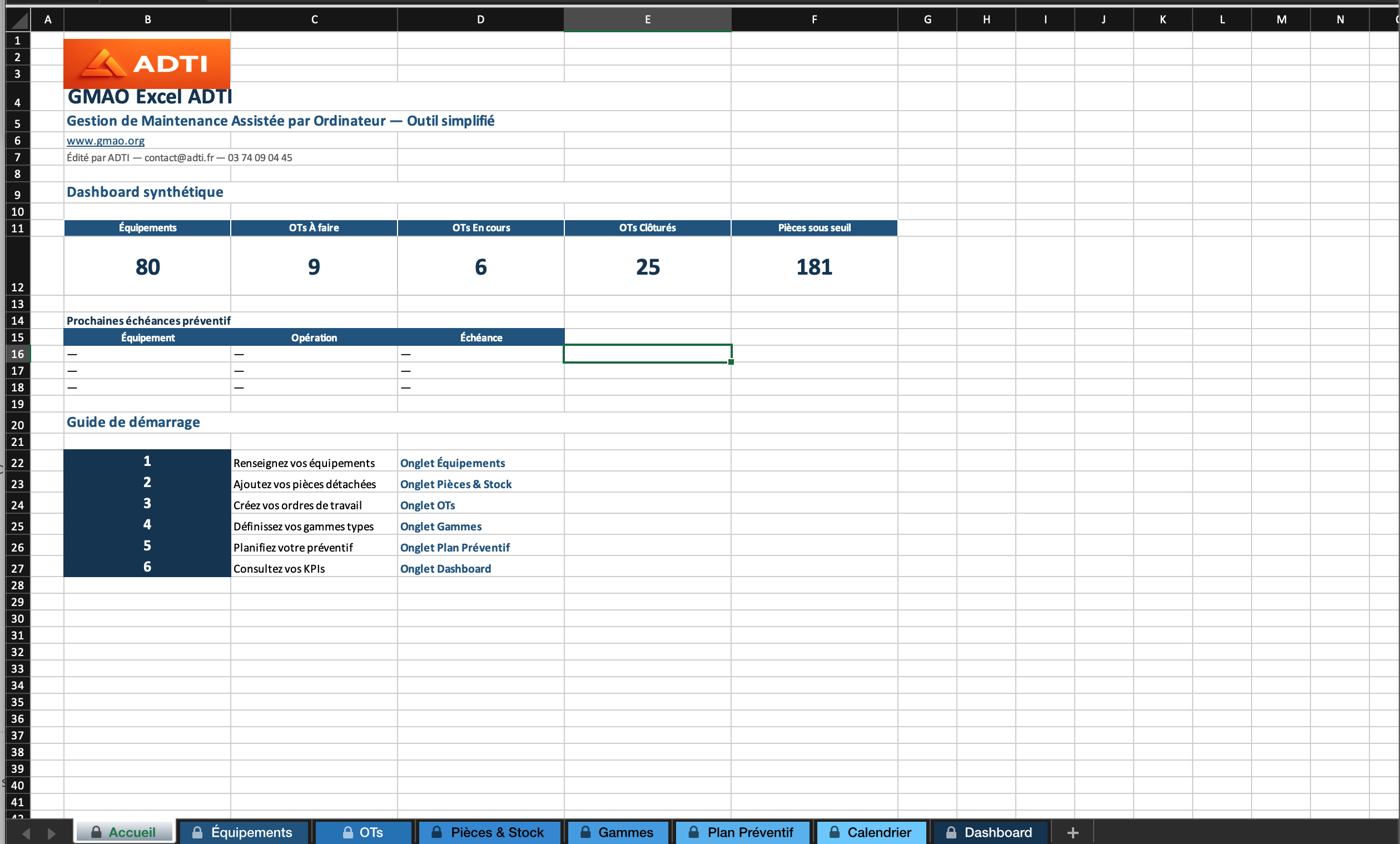 Gestion centralisée des bons de travail via modèle GMAO
