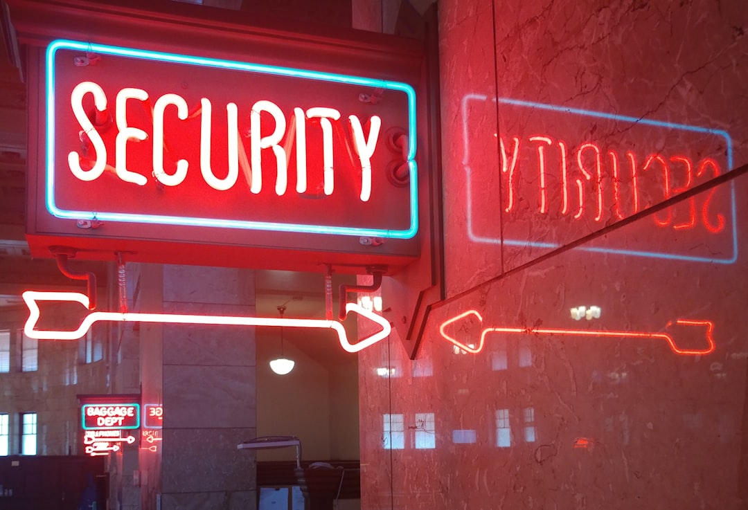 Industry 4.0 factory floor with digital security overlays and connected machines