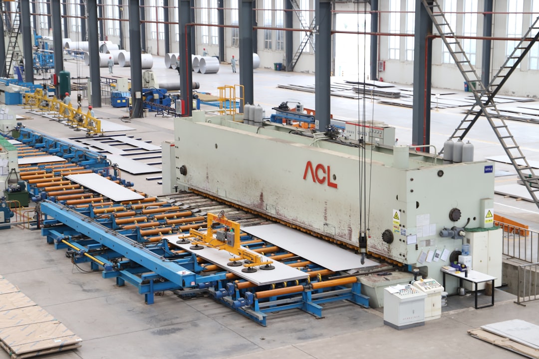 AI-powered computer vision system checking products on a production line